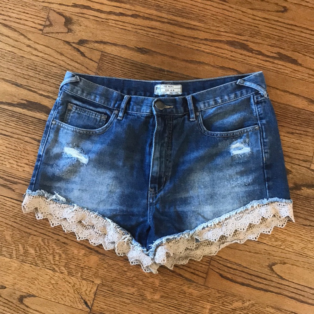 Free people shorts with lace